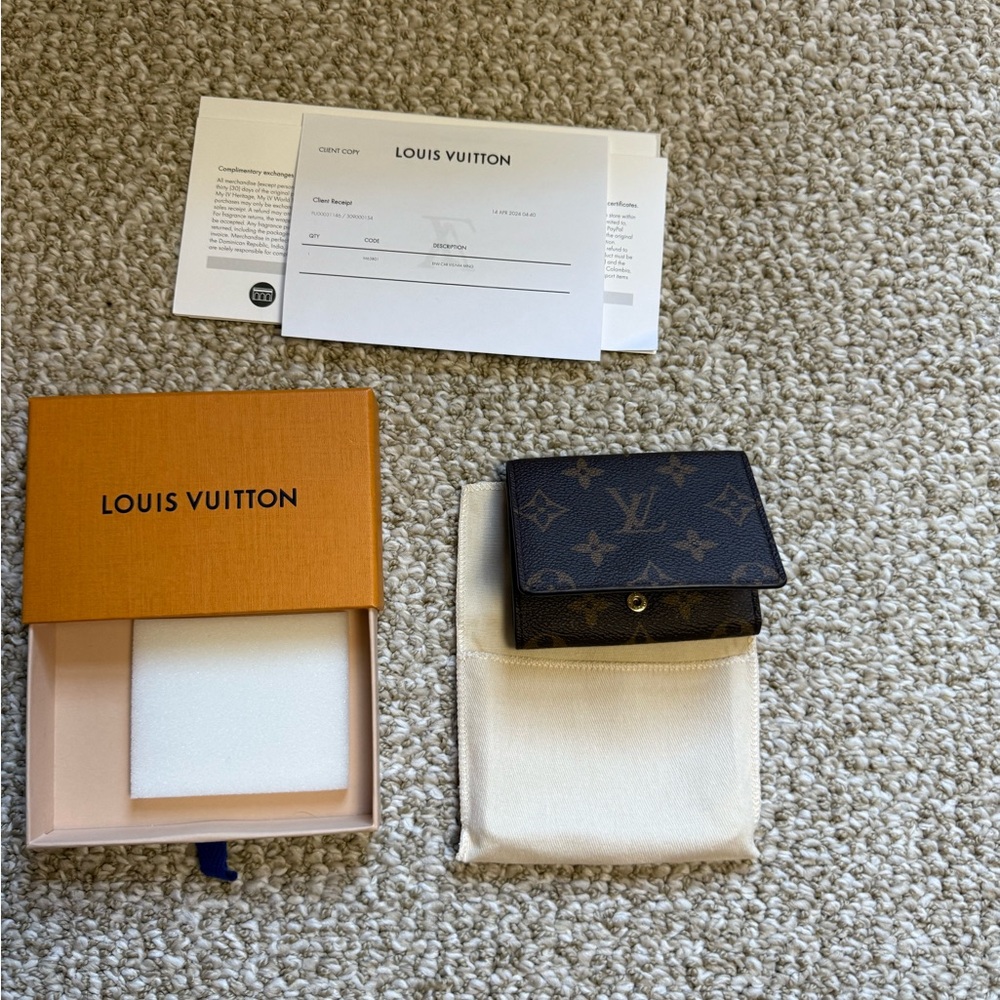 Louis Vuitton Black and Brown Monogram Wallet